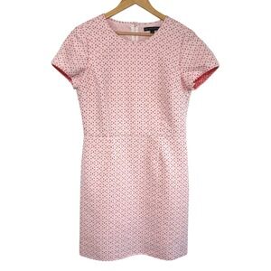Brooks Brothers‎ 346 Pink Eyelet Sheath Dress Preppy Coquette Garden Work 14